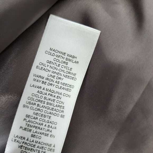 Chico's Womens Jacket Size 2 Large Subtle Shine Karise Long Sleeve Taupe Button - Picture 11 of 12